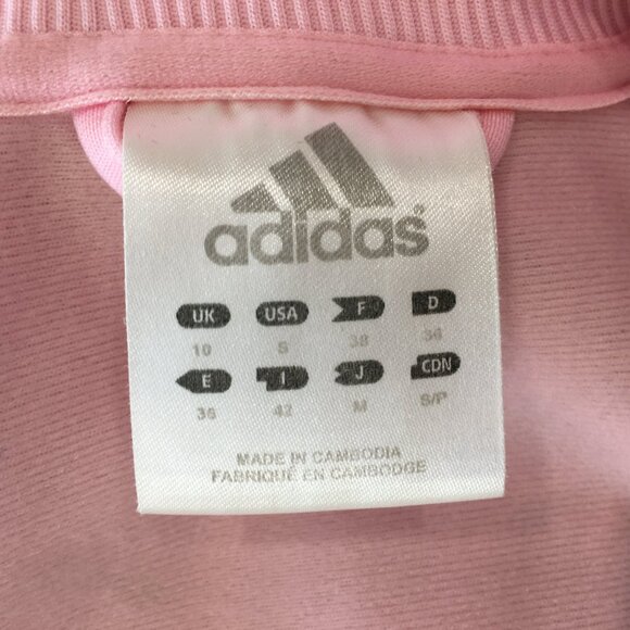 ADIDAS Pink Black Striped Long Sleeve Tracksuit Jacket - Picture 2 of 12